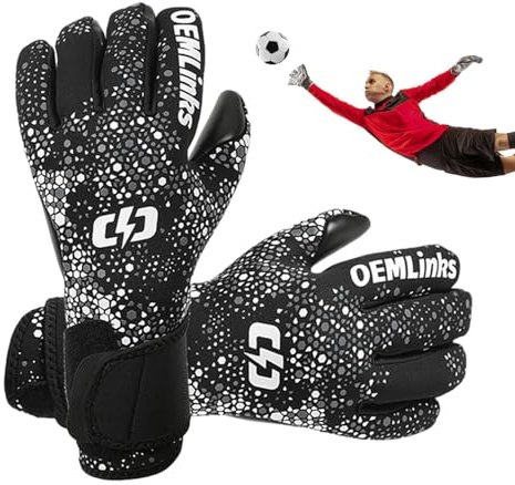 Generico Guanti da Portiere per Calcio, Elastici Comodi ad Alta Prestazione e Riutilizzabili, Guanti da Portiere per Ragazzi e Giovani, per Ragazzi, Ragazze, Adulti, Adolescenti, Famiglia e Amici