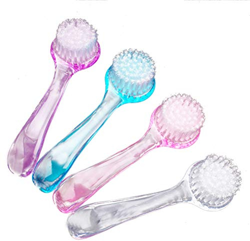Healifty Cepillo Limpiador: Massages Cleanses Exfoliates Facial Cleansing Brush - Cepillo Cara de Nailon Para Skin Care Con Tapa Protectora para Viaje