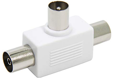 Divisor de antena de TV macho a hembra, 2 vías, tipo Ancable PAL, combinador de juntas en T, adaptador coaxial RF