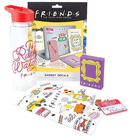 Paladone Friends Fan-Geschenkset, Enthält Notizbuch, Wasserflasche, Aufkleber, Regina Phalange-Schlüsselanhänger und Kartendeck, Offiziell lizenzierte Ware