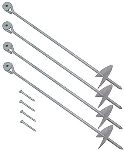 4x Erdanker 60cm Bodenanker f Schaukel Spielturm Erdnagel Befestigungsanker Zelt