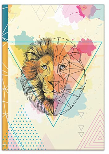 RNKVERLAG Notizbuch Lion blanko im DIN A4 Format, mit insgesamt 96 Blatt 70 g/m², 1 Stück