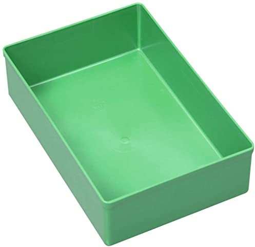 PROREGAL Sortimentskasten EuroPlus Insert | HxBxT 4,5x10,8x16,2cm | Grün | PROREGAL Sortimentskasten, Kleinteilemagazin, Sortierbox, Werkzeugkasten