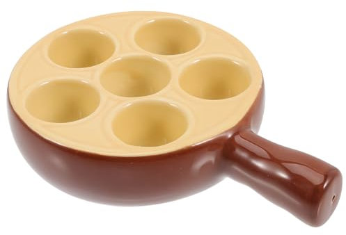 BESPORTBLE Escargot Dish Snail Dish Oven Tray Seafood Tray Ceramic ES Escargots Tableware Cooking Fondue Plates Divided Porcelain Plate Snail Shell Plates