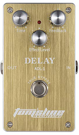 HUIOP ADL-1 fördröjning elektrisk gitarr effektpedal, aluminiumlegering hölje, sann bypass