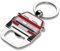 Volkswagen 3A3087010 Schlüsselanhänger Flaschenöffner Schlüsselring Keyring, im Design des VW Golf 1 GTI