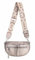 ITALYSHOP24 Damen Tasche Umhängetasche Brusttasche Muster Gürtel Bauchtasche Crossbody Gürteltasche Hüfttasche Crossover Bodybag Schultertasche Handytasche Leder Optik Bronze S
