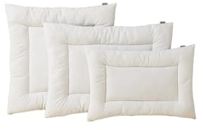 VERTBAUDET Oreiller Plat Microfibre Bébé Blanc 60X60
