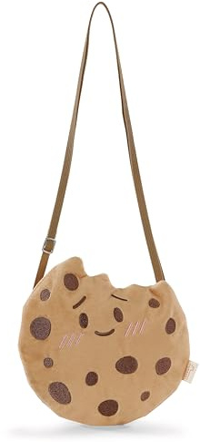 Bolso bandolera mymochi Cookie de 22,5 x 22 cm, beis, moderno bolso kawaii cruzado con adorable diseño de peluche - 61820