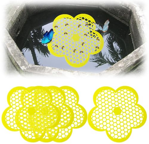 Lot de 4 îles d'abeilles flottantes - Île flottante - 20 cm - Pour le jardin - Convient pour l'alimentation en plein air, le bain d'abeilles, la décoration de jardin.