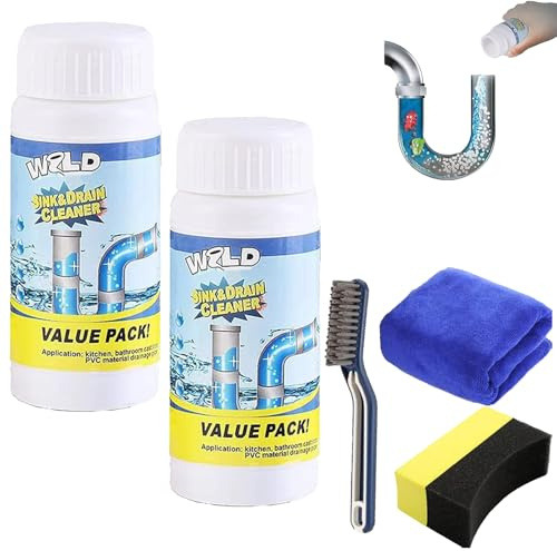 Detergente Potente per Lavandino e Tubi, Sturalavandini Efficace per Lavandino e Tubi, Detergente per Lavandino e Tubi S-ink e D-rain, Detergente in Schiuma per Lavandino e Tubi