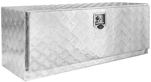Trucky Scatola per camion in alluminio, per sottosuolo, con serratura e chiave, stabile, dimensioni: scatola 05 (115 x 40 x 43 cm)