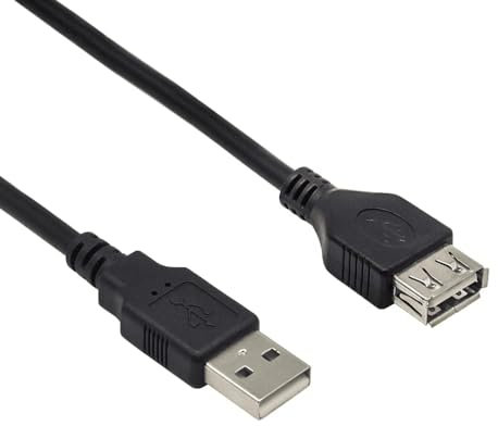 CABLEPELADO Cavo prolunga USB 2.0, cavo prolunga USB tipo A maschio a femmina, velocità fino a 480 Mbit/s, stampante, mouse, tastiera, pendrive,telecomando PS, disco esterno, PC, nero, 1 metro