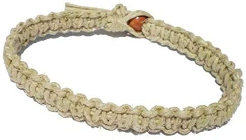Natural Hemp Surfer Hawaiian Style Bracelet or Anklet - Handmade (8 inch Hemp Bracelet)