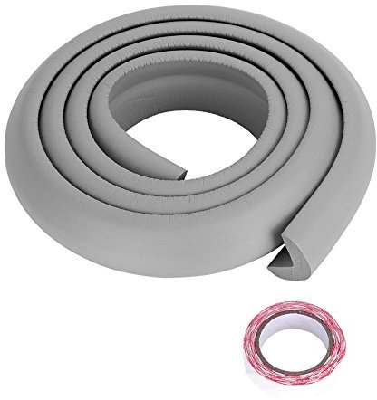 2M Kantenschutz Schaumstoff, Rubber Corner Guards Kids Kantenschutz Sicherheit Möbel Stoßleiste Tischkante Eckenschutz Protector(Grau)