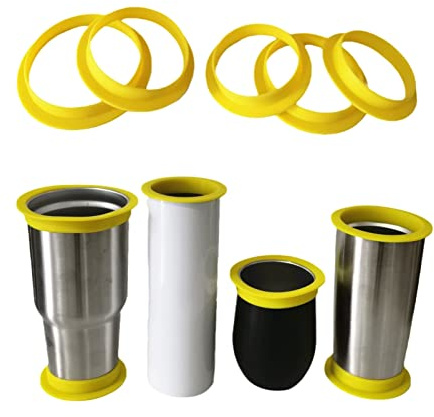 Tumbler Shields,Silicone Tumbler Shields for Epoxy Resin Paint,Tumbler Turner Insert Paint Spray Shield,Tumbler Protector for Spray Paint,Clean Rims Tool for DIY Glitter Epoxy Tumblers (5)