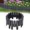 NAIZY Rasenkante 2,8m Kunststoff Beeteinfassung Holzoptik Beetumrandung aus Polypropylen 28x24cm per stück Gartenpalisade Spleißbar Mähkante Palisade Garten Deko (10 Stück, Anthrazit)