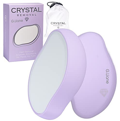 G.Liane Epilatore,Depilatore di Crystallo,Pietra Rimuovi Capelli di Vetro Nano,Crystal Hair Eraser,Riutilizzabile Indolore Depilazione,Adatto per Gambe,Braccia,Schiena(Viola)