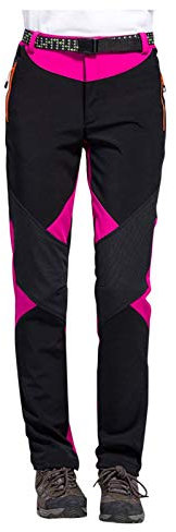 7/8 Hose Damen Winter Hosen für Frauen schnell trocken (Hot Pink, XXL)