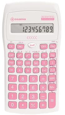 OSAMA - Calculatrice Scientifique 56 Fonctions, 10 Chiffres Mantissa et 2 exposants, Choses pour l'école avec étui Coulissant valable pour Les examens d'État - Matériel Scolaire pour Back to School,