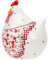 Holibanna Ceramic Chicken Cookie Jar Hen Shaped Storage Container Kitchen Canister Farmhouse Organizer for Candy Snacks Biscuits Eggs