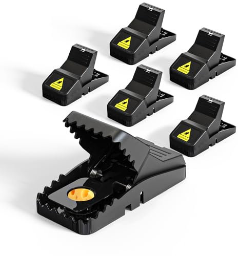 Teletrogy Reusable Mouse Trap 6 Pack, Highly Sensitive Rodent Catcher, Mouse Traps for Indoors and Outdoors