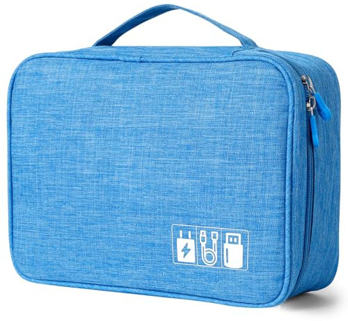 AiQInu Kabeltasche Universal Travel Kabel Organizer Tasche Cubes Kabel Etui,Wasserdichten Verstellbares Kabelorganizer für Handy Ladekabel, Powerbank, USB Sticks, SD Karten