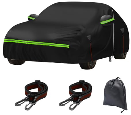 Telo copriauto impermeabile per Mercedes Benz Classe A 2018-2025, 6 strati, copertura completa per auto, protezione da sole, pioggia, raggi UV, polvere, con cerniera e cinghia antivento