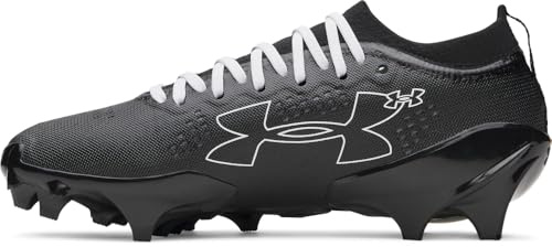 Under Armour Men's Blur Pro Football Cleats, (004) Black/Black/White, 10, US