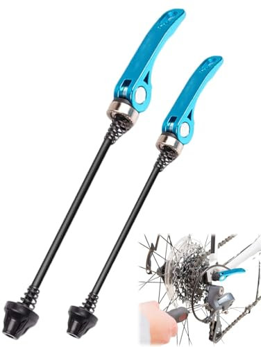 TPZORJX 2pcs Pinchos de Bicicleta, Bicicleta Palanca Liberación Rápida, Bike Cierre Rapido,Eje Hueco Buje Bicicleta Trasero Delantero de Bicicleta Pincho de Bicicleta para la Mayoría Las Bicicletas