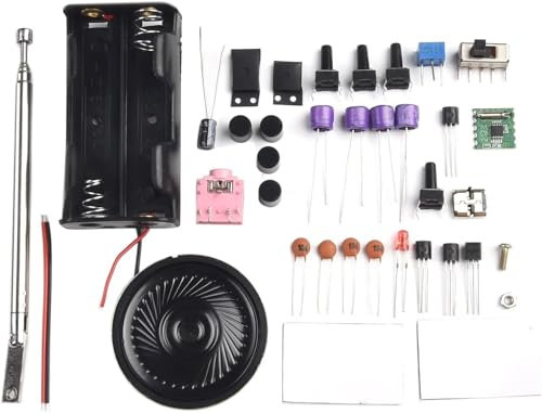 FM Radio Kit Lödningssatser, DIY Elektroniskt Projekt Kit FM 87-108MHz, Digital Tube Display Stereo Radio Mottagare Modul Elektronisk Lödning Övningssatser för lärande (med fodral)