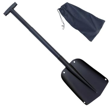 Pala da neve pieghevole portatile con impugnatura ergonomica per rimozione della neve per vialetto ed escursionismo avventura emergenze Utilizzare alluminio leggero pala da neve