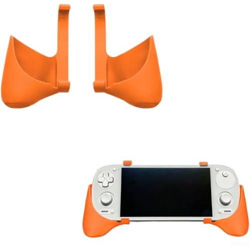 Halkfria grepp för retroid ficka 5, ergonomisk för PLA-handtag för handhållen konsol, förbättrad spelkontroll (orange)
