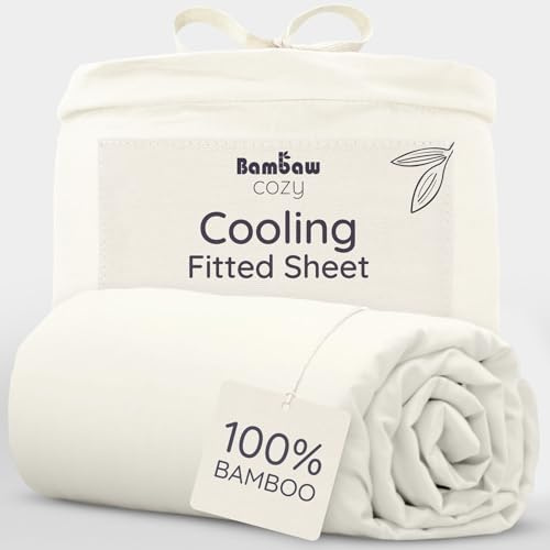 Bambaw Sabana Bajera 150x200 Bambu Cama 150 cm, Bolsillo de 35cm, Sabanas Fria para el Verano, Sábanas de Bambu 150 cm Hipoalergénicas y Antiácaros, Certificadas Oeko-Tex® Standard 100 (Gris Claro)