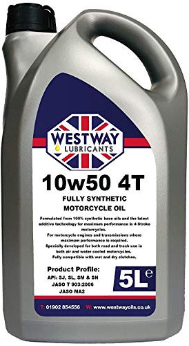 10w50 Motorcycle Oil Fully Synthetic API: SJ SL SM SN 5L 5 Litres