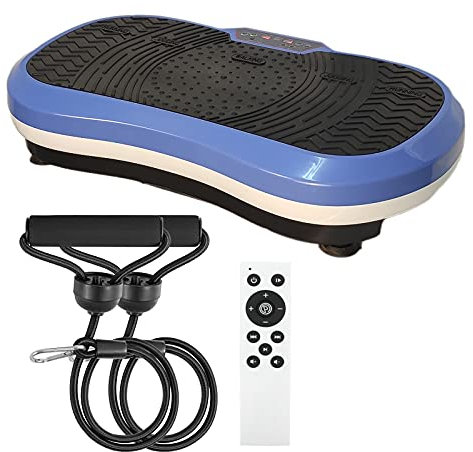 FFitness Plataforma Vibrante Ultra Slim 9 Programas 99 km/h Training Aerobic Ejercicios Musculares Bandas de Resistencia | MAX 120 kg