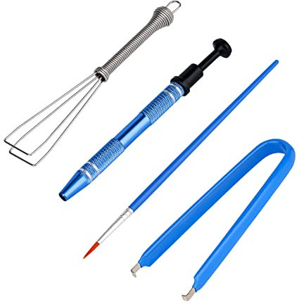 SAVITA Kit de Limpieza Extractor de Teclado, Removedor de Interruptores de Teclas Kit de Apertura Incluye Abrazadera de Interruptor Soporte de Vástago Bolígrafos de Lubricación, Fácil de Jalar (Azul)