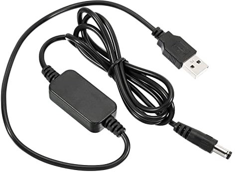 PATIKIL 12W 2A USB Step Up Tensione Convertitore, DC 5V a DC 12V Alimentazione Fornitura Adattatore Jack 5.5x2.5mm Cavo per Router LED Lampada Altoparlanti