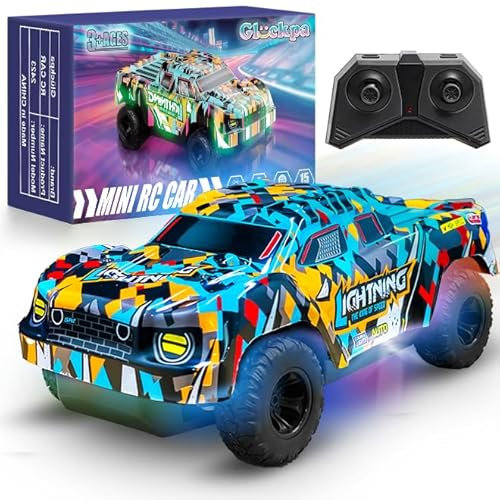 KINSAM Ferngesteuertes Auto,1/24 Mini ab 3-14 Jahre,2.4GHz RC Turck mit Akku,2 Geschwindigkeiten 10 und 15km/h,Auto Spielzeug Geschenk Junge Mädchen,Kinder Spielzeug, Farbig