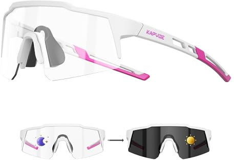 KAPVOE Lunettes de Soleil Photochromatiques pour Enfants Lunettes de Cyclisme Protection UV400 Légères Frame TR90 Lunettes de Baseball pour Garçons Filles Cyclisme Sport 06