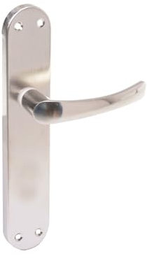 Aqbau Lot de poignées de porte longues sans trou de serrure - Eco - Argenté - Satina