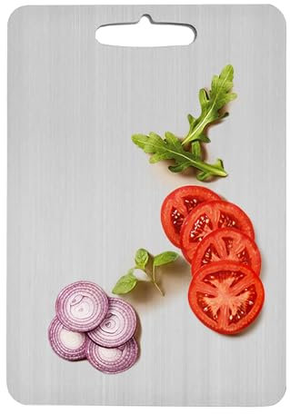 Generic Titanium Cutting Board, Double Sided, 20x29cm/28x39cm, Silver, Reversible