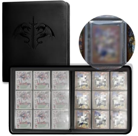 Toploader Binder,Raccoglitore con caricamento dall'alto,Cartellino Toploader, maniche da 9 pagine, fino a 288 carte. Adatto per 3x4 carte da baseball,archiviazione di album da collezione