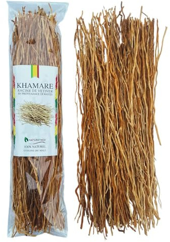 Khamaré de Kayes - Vetiver rötter - Khamaré stjälkar av Kayes, Gongoli | Intim hygien, smärtsamma perioder | För örtte, infusion | 100 % naturlig produkt skördad i Mali