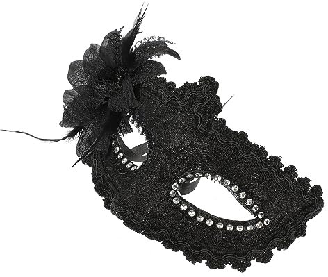 Cabilock Masque de Demi Veilleuse Dentelle pour Femme Accessoire Élégant Halloween et Mascarade pour Cosplay