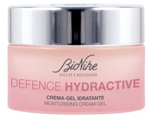 Bionike Defence Hydractive - Crema Viso Gel Idratante Detossinante e Antiossidante per Pelli Sensibili Normali, Rafforza e Idrata in Profondità, Dona Luminosità fino a 48 Ore, 50 ml