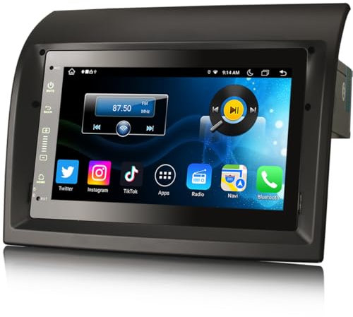 Erisin 7 Android 14 Car Radio Stereo Multimedia for Fiat Ducato Citroen Jumper Peugeot Boxer Support GPS Sat Nav Bluetooth Wifi 4G DAB + RDS Mirror Link TPMS CarPlay DSP Amplifier