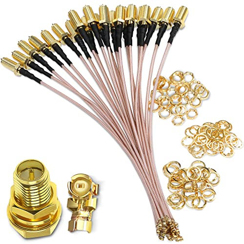 TUOLNK RP SMA auf IPX Koaxialkabel UFL U.FL auf RPSMA Buchse Koaxialkabel für Mini PCI WLAN Antennenverlängerung Antennenkabel 8 Zoll (20 cm) 5pcs