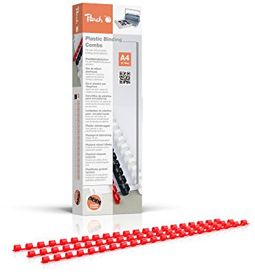 Peach Plastikbinderücken A4-6mm - 25 Blatt - 1000 Stück - rot - PB4060-03