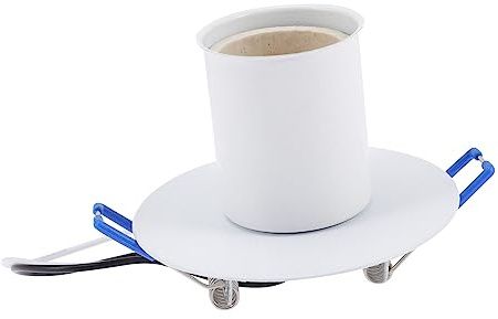 HOMSFOU Douille De Lampe E27 Encastrée Avec Support Card Type Céramique Pour Rénovation Éclairage Industriel Bureau Cuisine Café 7X7X7Cm